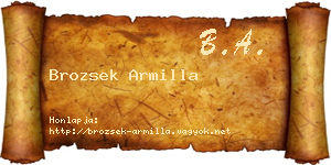 Brozsek Armilla névjegykártya